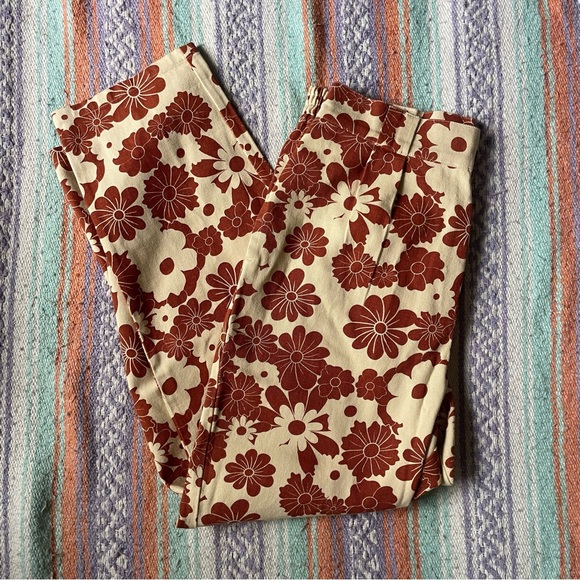 LAST CALL❗️Lucy & Yak Goldie Floral Addison Pants Twill Tapered NWT UK 34 US 12 - Picture 9 of 10